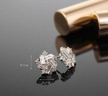 New Fashion Women Lady Elegant Windmill Crystal Rhinestone Ear Stud Earrings DIC N4