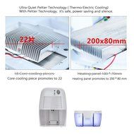 Anself Mini Semiconductor Dehumidifier Desiccant Moisture Absorbing Air Dryer with Peltier Technology Thermo-electric... N6