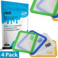 Silicone Alley, 4 Non-stick Silicone Mat Pad, Small Rectangle 5 X 4 Inch, Assorted Colors N5