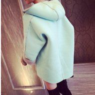 Spritech(TM) Fashion Women's Lambs Wool Lined Warm Coats Nine Point Sleeve Warm Jacket Outwear Winter Green XL N6