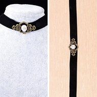 Vintage Black Velvet Retro Choker Collar Bib Necklace Charm Pendant Jewelry N3