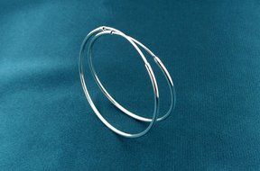 XDOBO Fashion 925 Sterling Silver Rounded Hoops Earrings Women's Jewellry (60mm/ 2.36 inches Diameter)
