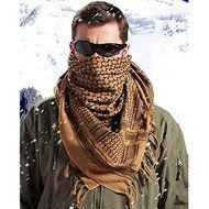 Winter Military Windproof Scarf Muslim Hijab Shemagh Tactical Desert Arabic Keffiyeh Scarf 100% Cotton Thickened... N3