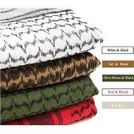 Winter Military Windproof Scarf Muslim Hijab Shemagh Tactical Desert Arabic Keffiyeh Scarf 100% Cotton Thickened... N4