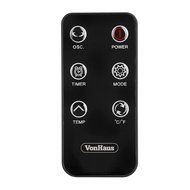 VonHaus Oscillating PTC Tower Heater Fan with Remote Control, LCD Screen and Timer - 1500W N2