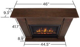 Real Flame Lowry Slim Line Electric Fireplace - Vintage Black Maple
