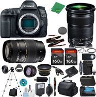Canon EOS 5D Mark IV Camera + 24-105mm STM + Tamron 70-300mm AF + 2pcs 16GB Memory + Case + Reader + Tripod +...