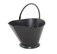 Black Coal Hod Fireplace Home Accessories Ash Disposal Storage Wood Holder Log