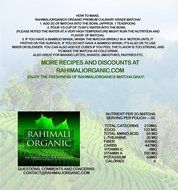 Rahimaliorganic&reg; Premium Culinary Grade Organic Matcha, Green Tea Powder, Taiwanese Matcha (Culinary Grade) N4