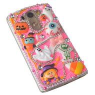 Spritech(TM) 3D Handmade Crystal Phone Case for LG V10,Helloween Style Monster Pumpkin Design Smartphone Cover N2