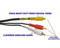 3 Rca Gold Audio Video Composite Cable (30ft)