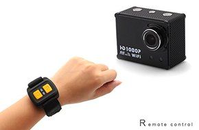 Full HD Sports Camera &#039;Purview&#039; - 1080p, 30FPS, Wi-Fi, Wrist Strap Remote, 170 Degree Lens, IP68 Waterproof