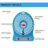USB Mini Fan, Gongtian TM Portable 4 Inch USB Fan Powered by Rechargeable Battery with 3-Level Speed for Outdoor... N5