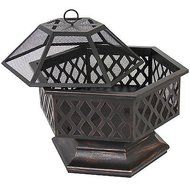 BCP Hex Shaped Fire Pit Outdoor Home Garden Backyard Firepit Bowl Fireplace N3