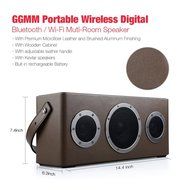 [Apple MFI Certified] GGMM M4 Leather Wireless Wi-Fi/Bluetooth/Multi-Room Play Speaker w/Rechargeable Battery... N2