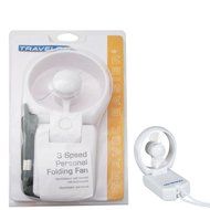 BooTool(TM) Travelon Personal Folding Fan Compact Portable 3 Speed Tavel Cooling Beach Hang