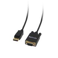 Belinda&reg; Gold Plated DisplayPort to VGA Cable 6 Feet Black MALE to MALE for DisplayPort Enabled Desktops and Laptops...