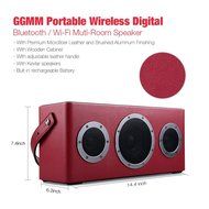 [Apple MFI Certified] GGMM M4 Leather Wireless Wi-Fi/Bluetooth/Multi-Room Play Speaker w/Rechargeable Battery... N4