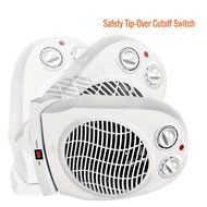 Oscillating Compact Space Heater Fan Portable Home Office 1500W, Adjustable Thermostat N2