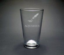 Aquarius Pint Glass - Astrological Pint Glass