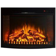 Gibson Living Room Decor 23" Curved Ventless Electric Space Heater Built-in Recessed Firebox Fireplace Insert N2