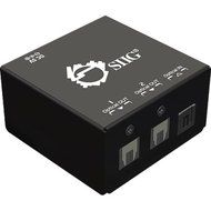 SIIG (CE-TS0011-S1) 1x2 S/PDIF TOSLINK Digital Audio Splitter 1 Input to 2 Outputs Built-In Amplifier2-Channel...
