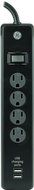 GE 13478 Surge Protector, 4 Outlet 450J 3' Cord 2USB Ports 1.0A Black