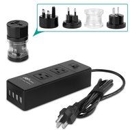 FlePow Portable Power Strip Surge Protector Travel Charger with 2 AC Plugs and 4 USB Charger Ports for iPhone,... N6