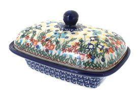 Polish Pottery Garden of Eden Butter Dish N2