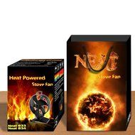 Neat834 Heat Powered Stove Fan, 4 Blades Round Wood Burning Stove Fan, High Airflow &amp; Silent Performance, Save... N5
