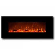 Gibson Living Liberty 50 Inch Electric Wall Mounted Fireplace in Black N4