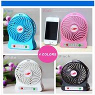 USB Mini Fan, Gongtian TM Portable 4 Inch USB Fan Powered by Rechargeable Battery with 3-Level Speed for Outdoor... N9