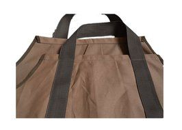 L.F.Z Collapsible Dust-Proof Firewood Log Carrier with Wide Smooth Handles (Brown)