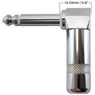 Agile-Shop 1/4" 90 Degree Angle Plugs TS Mono Heavy Duty Style for Speaker Cables, Patch Cables, Snakes - Male...