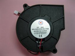 2 pcs Brushless DC Blower Fan 7530S 24V 2 Wires 75x75x30mm Sleeve-bearing Skywalking