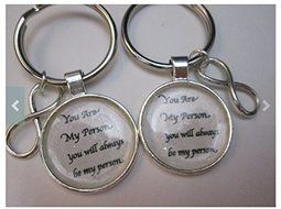 Set of 2 You are my person You will always be my person off white keychain bff best friends forever sister family...