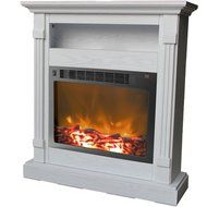 Cambridge Sienna Fireplace Mantel with Electronic Fireplace Insert, Mahogany N2
