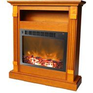 Cambridge Sienna Fireplace Mantel with Electronic Fireplace Insert, Mahogany N3