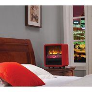 Duraflame CFS-300-RED Red Portable Personal Electric Space Heater Cube with Electric Fireplace N5