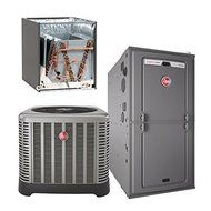 3.5 Ton 16 Seer Rheem / Ruud 125,000 Btu 80% Afue Gas System