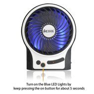 iKKEGOL Mini Portable Wireless Rechargeable Super Strong Wind Desk Fan W/ Rechargeable Battery - 3 Mode Wind Speed... N3