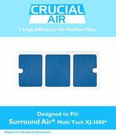 Surround Air Replacement Filter Fits Multi Tech XJ-3000C, XJ-3000D &amp; XJ-3000E Multi Tech Air Purifiers, Designed...