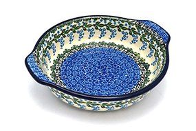 Polish Pottery Baker - Round with Grips - Medium - Wisteria