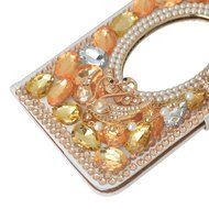 Note 5 Case, Galaxy Note 5 Case,Yaheeda Premium PU Leather [3D Metal Accessory ] Bling Diamond Crystal [Card Slot... N67