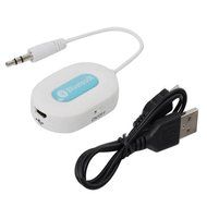 Sizet Bluetooth Portable Wireless 3.5mm Stereo Audio Receiver(White)