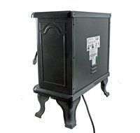 Duraflame 400 Sq Ft Electric Stove Fireplace Heater w/ Flame Effect | Gun Metal N3