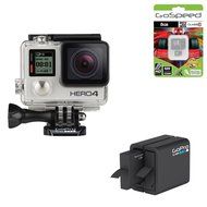 GoPro Hero4 Hero 4 12MP Full HD 4K 30fps 1080p 120fps Built-In Wi-Fi Waterproof Wearable Camera Black Adventure... N20