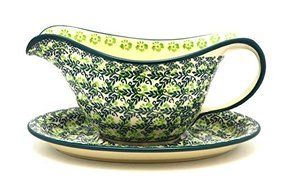Polish Pottery Gravy Boat - Irish Meadow
