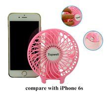 Topwell&reg; Rechargeable Fans Portable Handheld Fan Battery Operated Cooling Fan Electric Personal Fans Foldable... N25