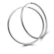 XDOBO Fashion 925 Sterling Silver Rounded Hoops Earrings Women's Jewellry (60mm/ 2.36 inches Diameter) N2